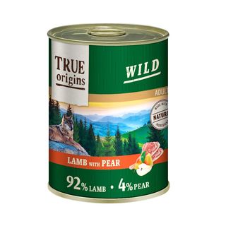 0.4 KG True Origins Wild Adult Cordero y Pera lata para perros