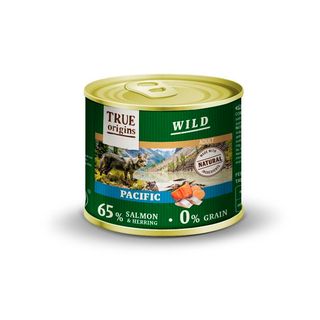 True Origins Wild Adult Pacific Salmón y Arenque en paté lata para perros 200 g