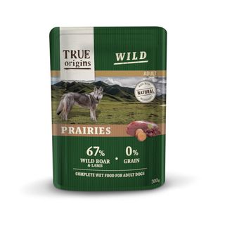 0.3 KG True Origins Wild Praires Jabalí y Cordero sobre para perros