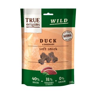 0.2 KG True Origins Wild Huesitos Pato y Romero para perros