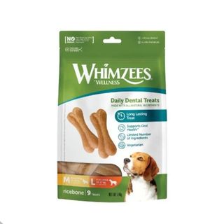 Whimzees Snack Perro Hueso Arroz Hipoalergénico L 540gr(6+3uds)