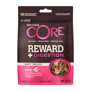 0.17 KG Wellness Core Bocaditos Reward + Digestion Krill para perros
