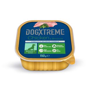 0.15 KG Dogxtreme Adult Mini Pollo y Brócoli tarrina para perros