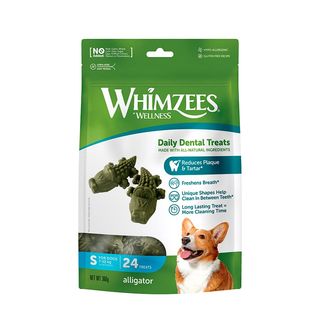 0.36 KG Whimzees Snacks Dentales Cocodrilo para perros de razas pequeñas