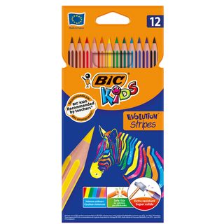 Bic Lápis de Cor Kids Evolution® Stripes 12 Unidades