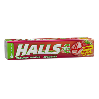 Halls Rebuçados Vita-C Sem Açúcar Morango 28 g
