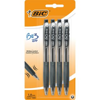 Bic Esferográfica BU3 Pega borracha Preto 4 Unid.