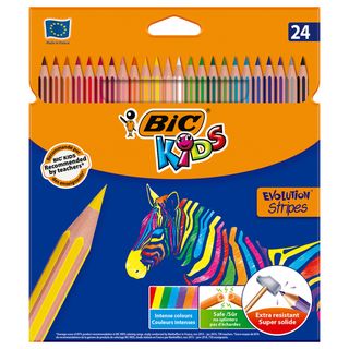 Bic Lápis de Cor Kids Evolution® Stripes 24 Unidades