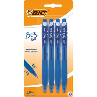Bic Esferográfica BU3 Pega borracha Azul 4 Unid.