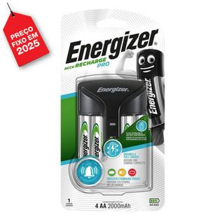 Energizer Carregador de Pilhas AA / AAA + 4 Pilhas AA