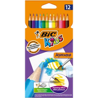 Bic Lápis de Cor Kids Aqua Aquareláveis 12 Sortido