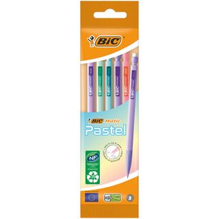 Bic Lapiseira Mina HB de 0,5 mm Pastel 5 Unid.