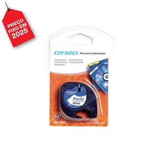 Dymo Fita LetraTAG preta s/ branco 12mmx4 m
