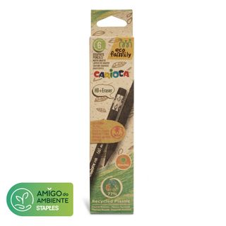 Carioca Lápis Grafite HB com Borracha Eco 6 Unid.