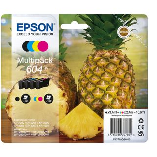 Cartuccia Multipack Epson Serie Ananas 604 4 Colori Per Xp-2200 Xp-2205 Xp-3200 Xp-3205 Xp-4200 Xp-4205 Wf-2910dwf Wf-2930dwf Wf-2935dwf Wf-2950dwf - Crtepst10g64020