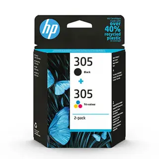 Hp Tinteiro Original 305 Preto Tricolor 2 6ZD17AE