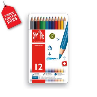 Caran D'Ache Lápis de Cor Fancolor Minas de 12 Cores
