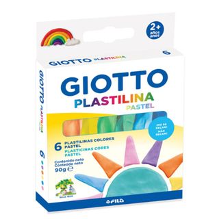 Giotto Plasticina 90 g 6 Cores Pastel