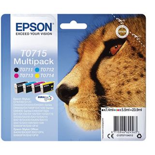 Epson  Tinteiro T0715 Amarelo Azul Cyan Magenta Preto