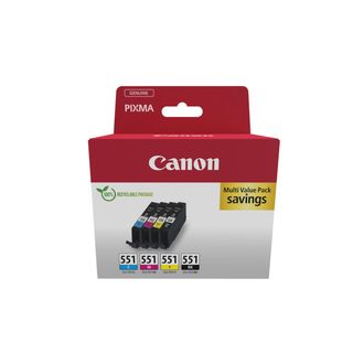 Canon Tinteiro PIXMA CLI-551 CMYK Conjunto 6509B008