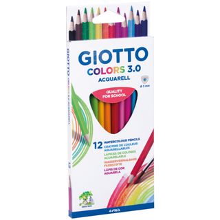 Giotto Lápis de Cor Aguareláveis 3.0 12 Cores