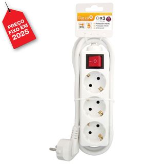 Garza Extensão 3 Tomadas Interruptor AC 250 V 3680 W