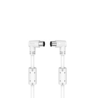 Hama Cabo Ligação Coaxial 90 dB 90º 1.5 m Branco