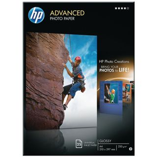 Hp Advanced Papel Foto A4 Brilhante Branco 25 Fls.