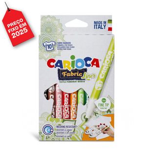 Carioca Marcador para Tecido Fabric 2,6mm 10 Sortido