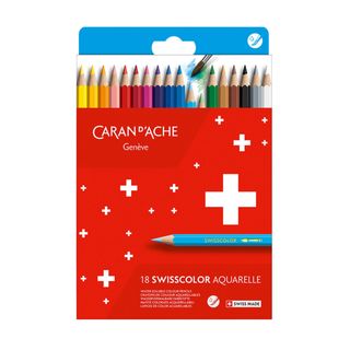 Caran D'Ache Lápis de Cor Aquareláveis 2,8mm 18 Cores