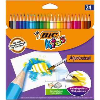 Bic Lápis de Cor Kids Aqua Aquareláveis 24 Sortido