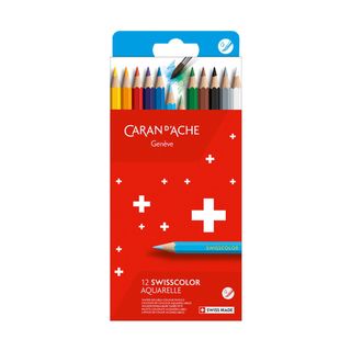 Caran D'Ache Lápis de Cor Aquareláveis 2,8mm 12 Cores