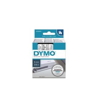 Dymo D1 padrão preto s/ transparente 9mmx7 m