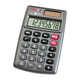 Genie Calculadora de Bolso 510 8 Dígitos Cinzento