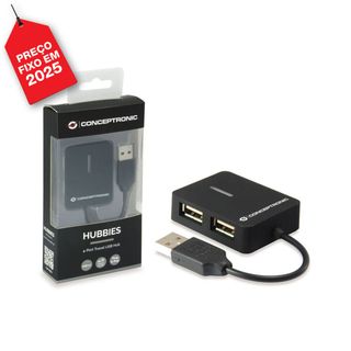 Conceptronic HUB USB 2.0 4 Portas Preto