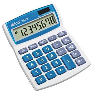 Ibico Calculadora Secretária 208X 8 Dígitos Cinzento