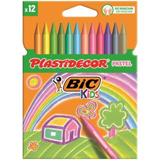 Bic Lápis Cera Kids Plastidecor® Pastel 12 Unid.