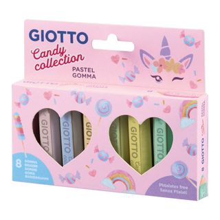 Giotto Borracha em Lápis Candy Pastel 8 Unidades