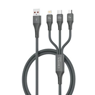 Crown Japan Cabo USB-A-USB-C Lightining e Micro USB