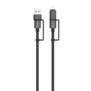 Crown Japan Cabo Dados USB-C+USB-A-USB-C+Lightining