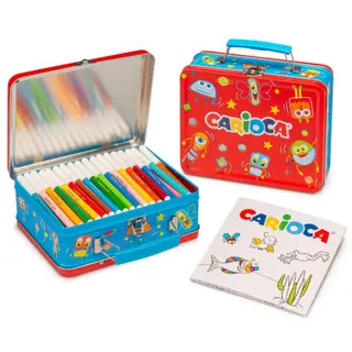 Carioca Canetas Feltro e Livro para Colorir 100 Cores