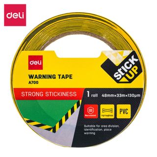 Deli Fita Sinalizadora PVC 48 mmx33 m Amarelo e Preto