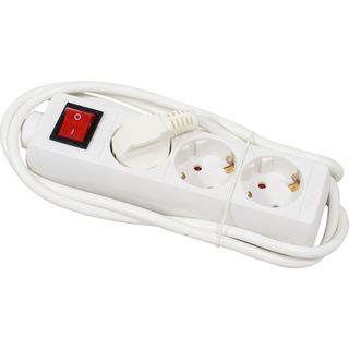 Mader Extensão 3 Tomadas com Interruptor 1,5 m Branco