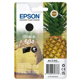 Cartuccia Epson Serie Ananas 604 Nero Per Xp-2200 Xp-2205 Xp-3200 Xp-3205 Xp-4200 Xp-4205 Wf-2910dwf Wf-2930dwf Wf-2935dwf Wf-2950dwf - Crtepst10g14020