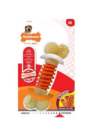 Nylabone Hueso Mordedor Dental con Sabor a Bacon para perros