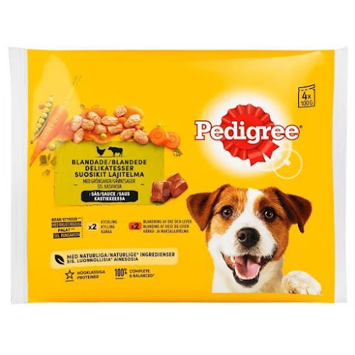 Pedigree Frango e Vaca com Legumes em Molho Comida Húmida para Cão 4x100g