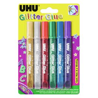 Uhu Conjunto Colas Glitter 6x10 ml Sortido
