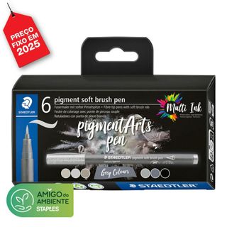 Staedtler Marcador -Pigment Arts Cinzentos 6 Unid.