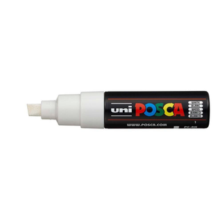Posca Marcador PC-8K Ponta Larga Biselada 8 mm Branco