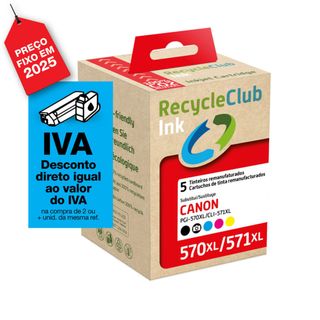 Recycleclub Tinteiro C. Canon 570XL/571XL  Tricol.